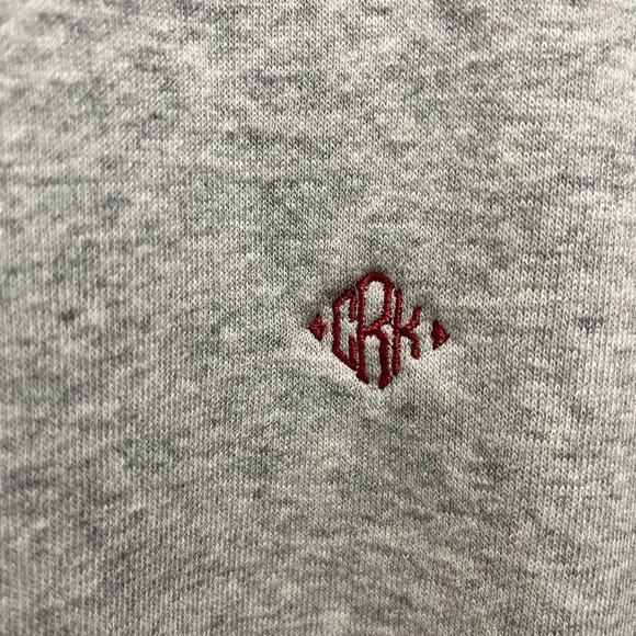 J. Crew *monogrammed* Heritage fleece oversized crewneck sweatshirt grey small - Picture 7 of 9